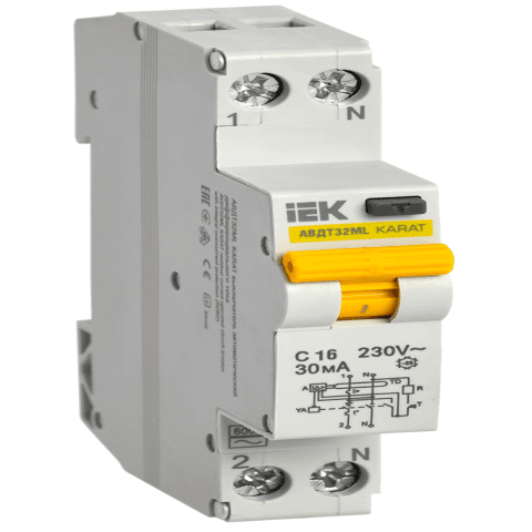 Cầu dao tự động so lệch dòng AVDT32ML C16 30mA KARAT IEK