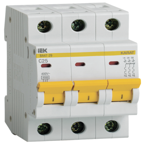 MCB KARAT VA47-29 3P C25 4.5kA