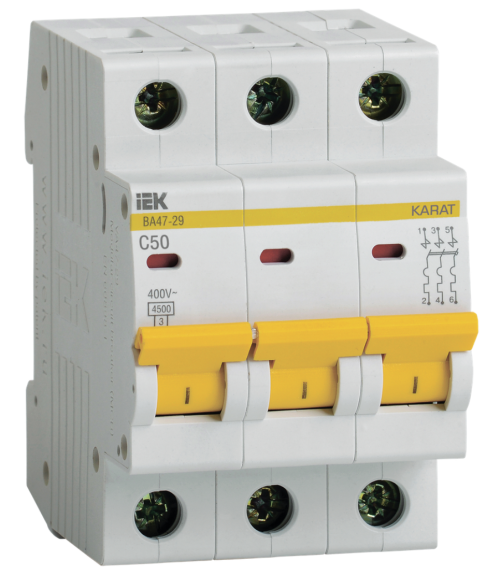 MCB KARAT VA47-29 3P C50 4.5kA
