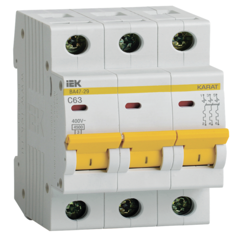 MCB KARAT VA47-29 3P C63 4.5kA