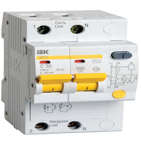 RCBO AD12 2P 32A 30mA IEK