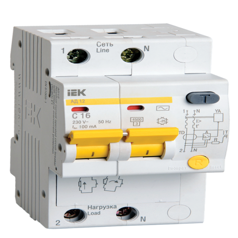 RCBO AD12 2P 16A 100mA IEK