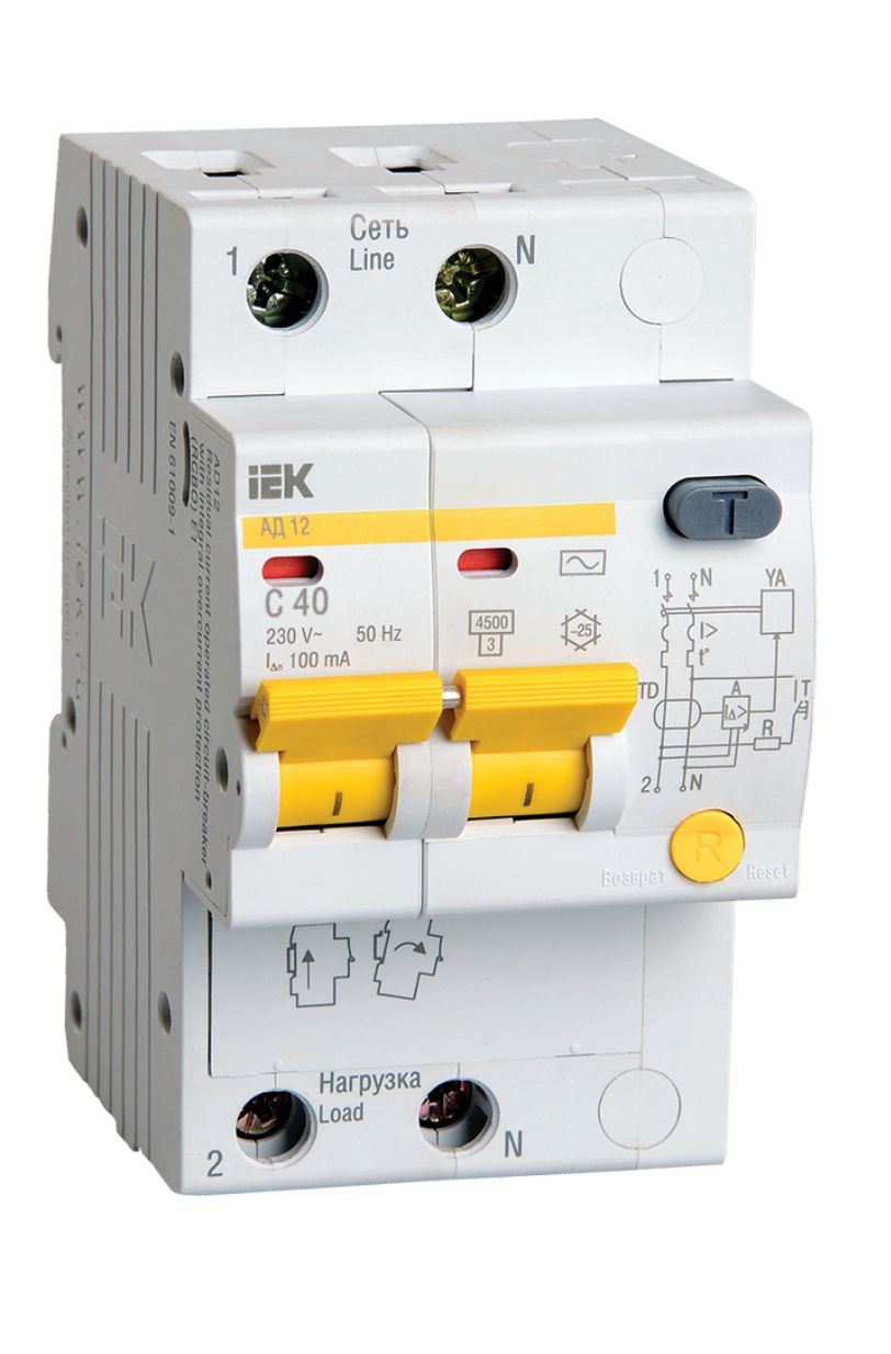 RCBO AD12 2P 40A 100mA IEK