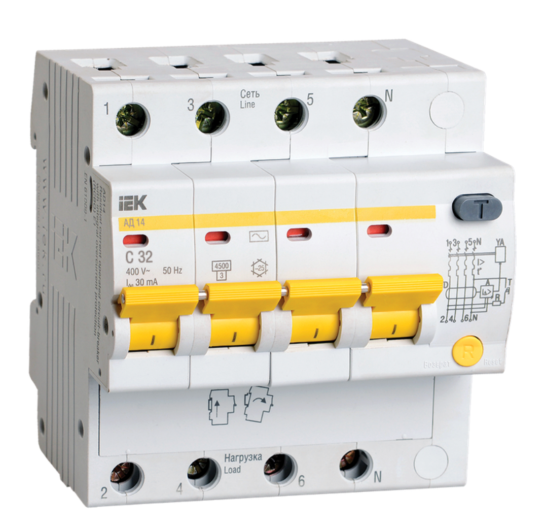 RCBO AD14 4P 32A 30mA IEK