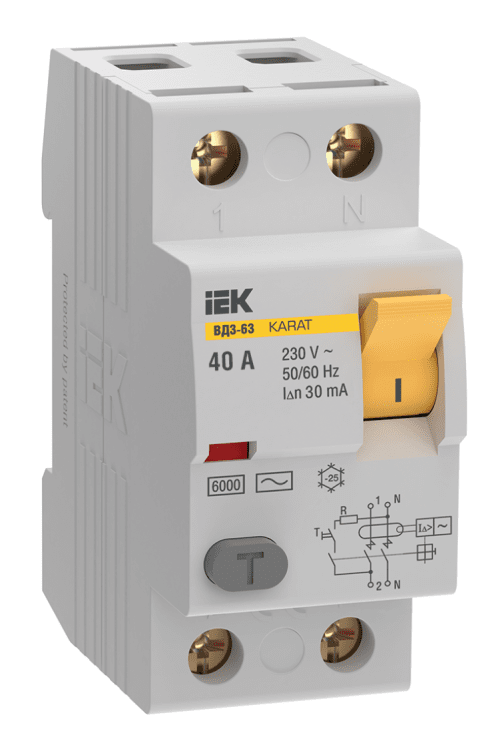 RCCB KARAT VD3-63 2P 40A
