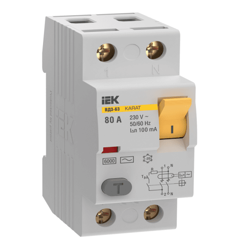 RCCB KARAT VD3-63 2P 80A