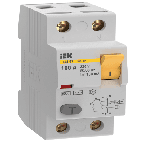 RCCB KARAT VD3-63 2P 100A