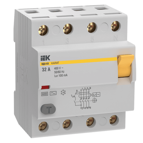 RCCB KARAT VD3-63 4P 32A