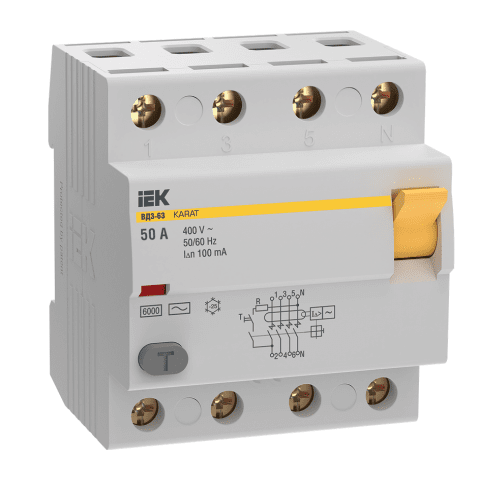 RCCB KARAT VD3-63 4P 50A