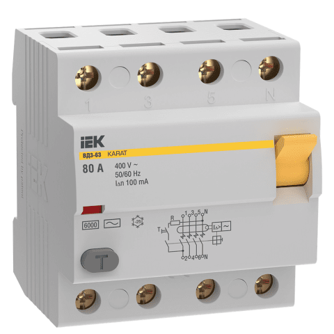 RCCB KARAT VD3-63 4P 80A